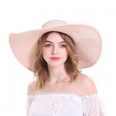 Mujer&apos;s Large Bowknot Summer Hats Foldable Wide Brim Paper Straw Caps Beach Hat  eb-68153269
